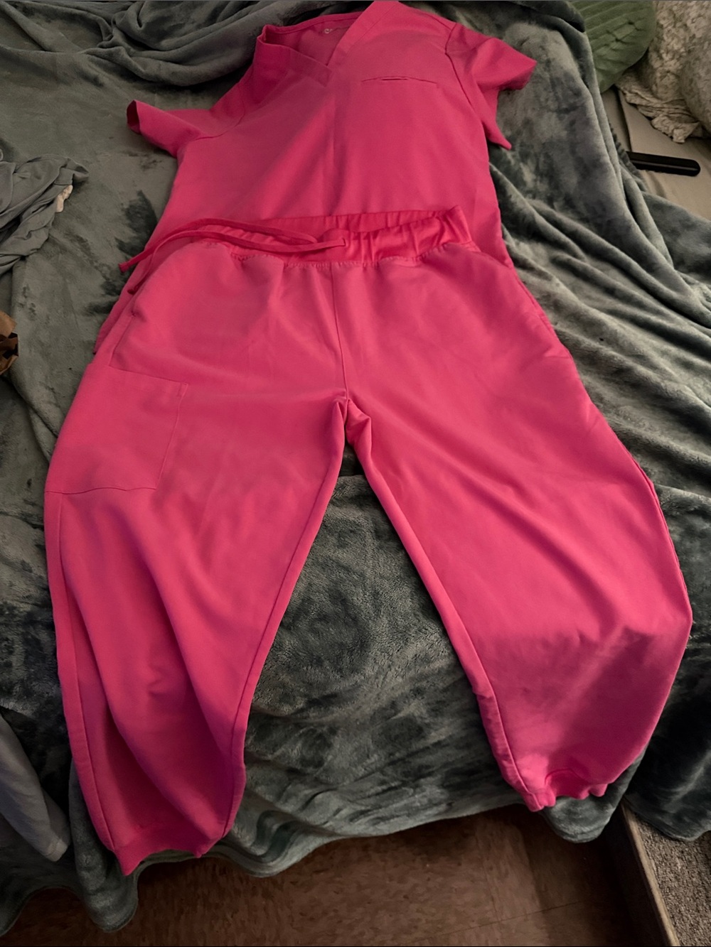 Marciano Vibrant Pink Short-Sleeve Jumpsuit with Drawstring Waist